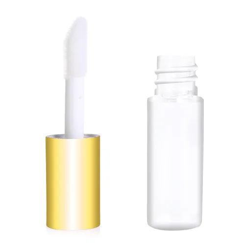 Vista 4 de Mydio Paquete de 50 recipientes vacíos de bálsamo labial con tapa dorada para lápiz labial (dorado)