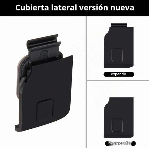 Vista 4 de Puerta lateral de repuesto para GoPro Hero 7 Negro USB-C HDMI Case Cubierta lateral Reparación Accesorios de cámara (negro)
