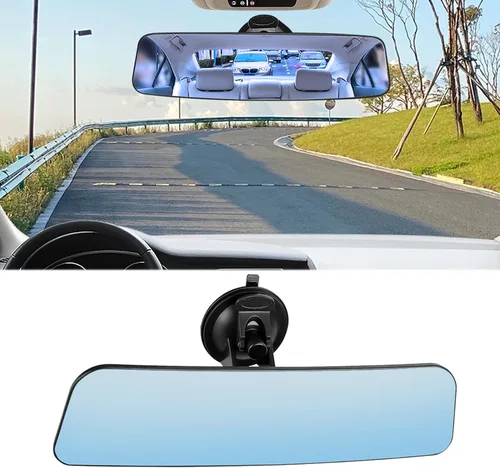 Vista 8 de Espejo retrovisor para automóvil, espejo retrovisor convexo de gran angular con clip interior de 12 pulgadas, accesorios para automóvil, espejo