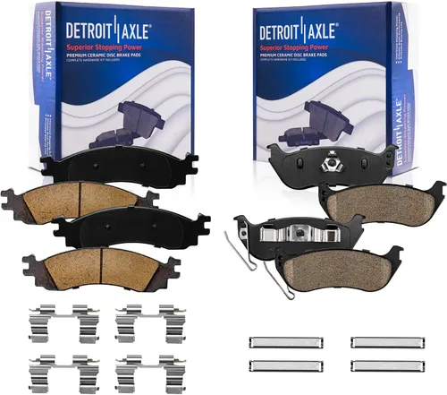Vista 33 de Detroit Axle - Pastillas de Freno Delantero Izquierdo Reemplazo de Pinza de Disco para Dodge Ram 1500 Dakota Mitsubishi Raider - Juego de 3 piezas