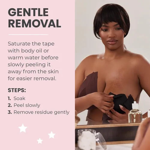 Vista 6 de Hollywood Fashion Secrets - Cinta adhesiva para contorno corporal Oscuro