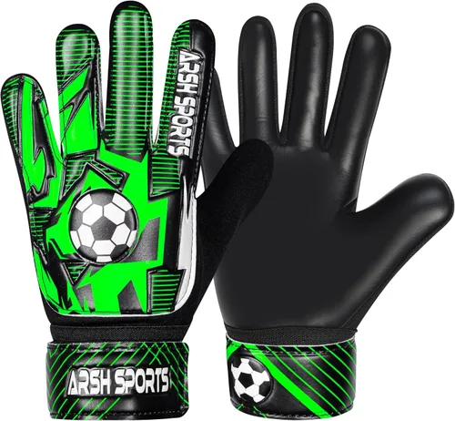 Vista 17 de Guantes de portero de fútbol para niños, guantes de portero para jóvenes niños y niñas con palma de látex de 4MM, antideslizantes, protección doble