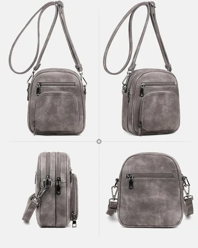 Vista 8 de FADEON Mini bolsos cruzados para mujer, bolso cruzado pequeño, bolso cruzado de diseñador, bolsa de hombro, ranura para tarjetas