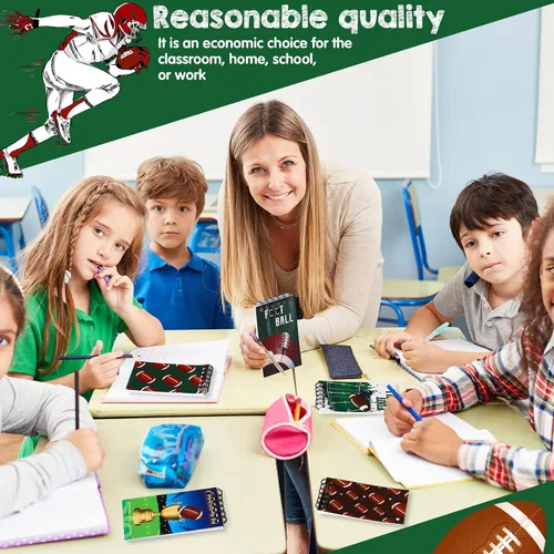 Vista 5 de Faccito 32 mini bloc de notas deportivos, baloncesto, béisbol, fútbol, fiesta, recuerdos, bolsas de regalo, bloc de notas en espiral, mini cuadernos