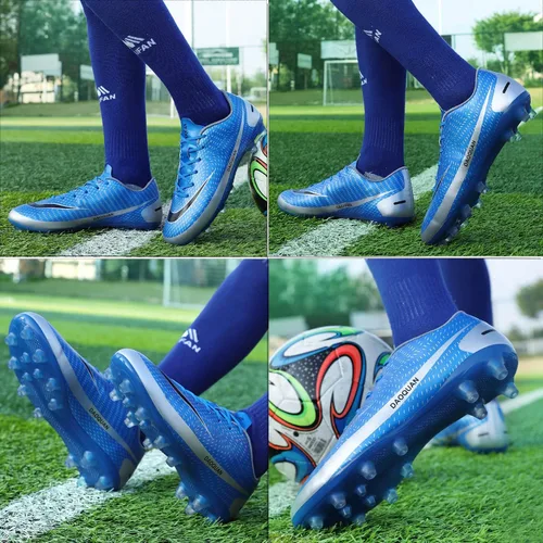 Vista 5 de HaloTeam Zapatos de fútbol para hombre tacos de fútbol de tierra firme para adultos atléticos al aire libre interior zapatos de entrenamiento