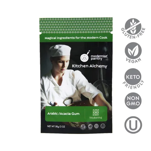 Vista 2 de Polvo árabe puro de goma de mascar [goma de acacia] Sin OMG, vegano, sin gluten, certificado OU Kosher, 50 g/2 oz