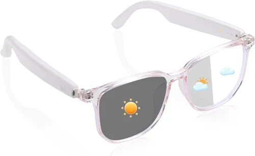 Vista 12 de Lentes inteligentes para mujeres y hombres, gafas de luz azul Bluetooth con lentes de sol polarizadas UV400 adicionales, compatibles