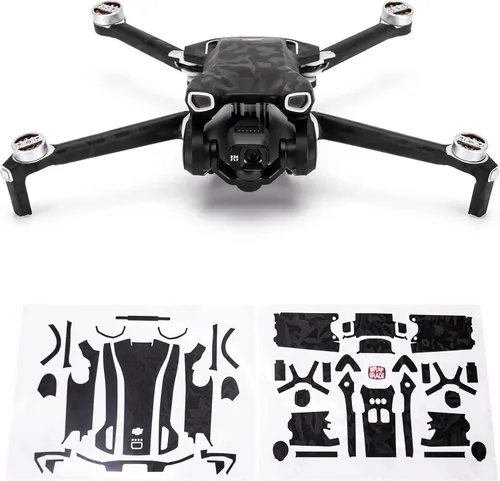 Vista 12 de WRAPGRADE Pegatinas de piel compatibles con DJI Mini 3 Unidad principal (verde militar)