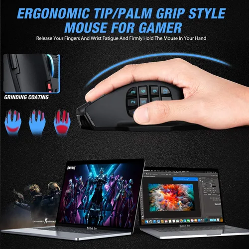 Vista 17 de Mouse de gaming (Venus), Negro