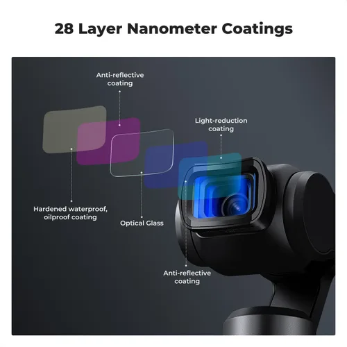 Vista 5 de K&F Concept 1.2X Lente anamórfica compatible con DJI Osmo Pocket 3, efecto Blue Streak de pantalla ancha, lente cinematográfica, acoplamiento