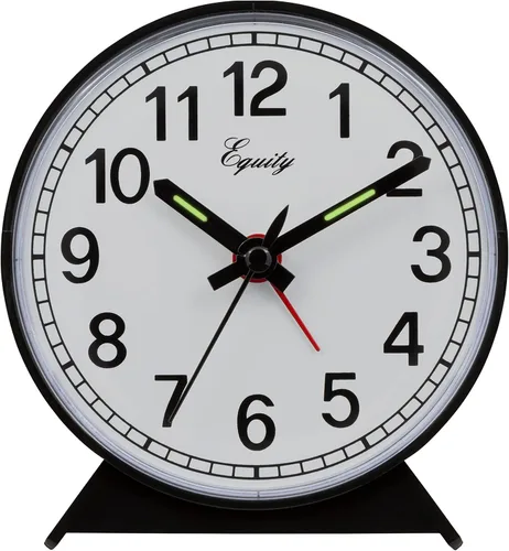 Vista 2 de Equidad 14075 Reloj despertador analógico de cuerda negro
