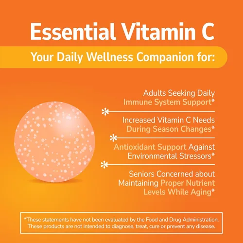 Vista 3 de 21st Century Vitamina C 500 mg Tabletas masticables, Naranja, 110