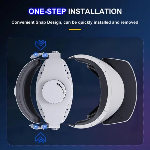 Vista 4 de Adjustable Head Strap (White) with Facial Interface and Forehead Cushion Pad for PSVR 2 VR Headset Balance Head Pressure & Relieve Forehead Pressure