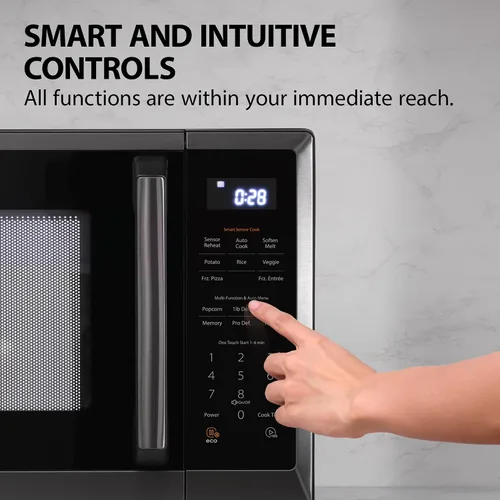 Vista 4 de TOSHIBA ML2-EM12EA(BS) - Horno microondas de sobremesa con diseño elegante como elemento esencial de cocina, sensor inteligente, modo ecológico