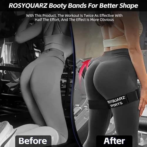 Vista 2 de Booty Bands for Working Out, Blood Flow Restriction Bands for Women/Men, Adjustable Velcro Occlusion Resistance Bands BFR Training Bands for Glutes