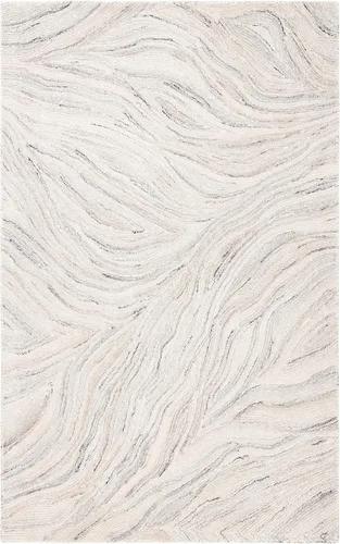 Vista 16 de SAFAVIEH Metro Collection - Alfombra decorativa de 2 x 3 pies, marfil y marrón, hecha a mano, lana abstracta moderna, ideal para zonas de alto