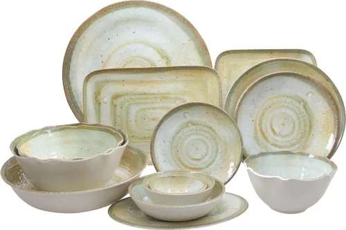 Vista 8 de Carlisle Gathering Collection Plato de melamina, Adobe, 12