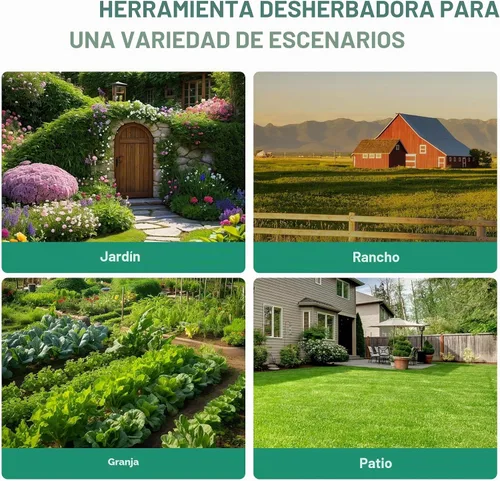 Vista 5 de Azada de mano triangular, azadas de jardín con alas de 15.2 pulgadas con mango de madera corto, azada Warren de acero inoxidable para jardinero