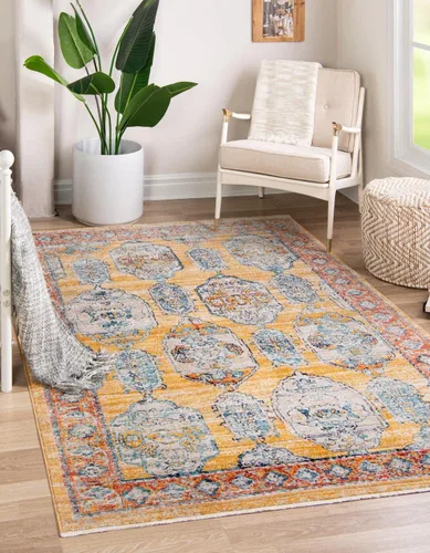 Vista 9 de Unique Loom Lola Collection - Alfombra de área, atrevida (2 pies 2 pulgadas x 3 pies 1 pulgada, rectangular, gris/marfil)