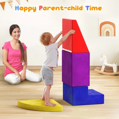 Vista 4 de Lischwert Bloques de escalada de espuma para niños pequeños de 1 a 3 años, juego suave de 4 piezas con juguetes de exploración para gatear, bloques