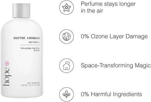 Vista 4 de Doctor Aromas - Recambio de niebla para difusores de aire frío de aceite esencial, aroma fresco de primera calidad, para el hogar, habitaciones