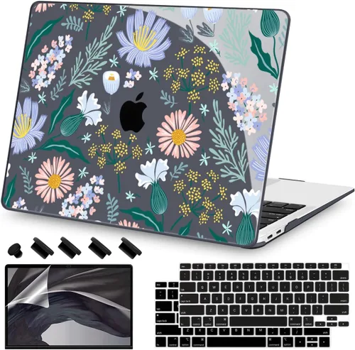 Vista 14 de Teryeefi Compatible con MacBook Air de 13 pulgadas A2337 M1 Chip A2179 A1932 (versión 2018-2020), funda protectora delgada + cubierta de teclado