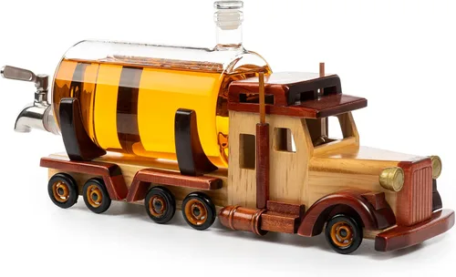 Vista 8 de Set de decantador de vino y whisky en forma de camioneta de recogida con dos vasos Route 66 de 12 Oz y 350 ml - Regalos para él, papá, conductor