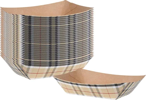 Vista 15 de Restaurantware Bio Tek - Botes de comida de 2 onzas, 50 bandejas de papel desechables para alimentos, de papel negro, resistentes a la grasa