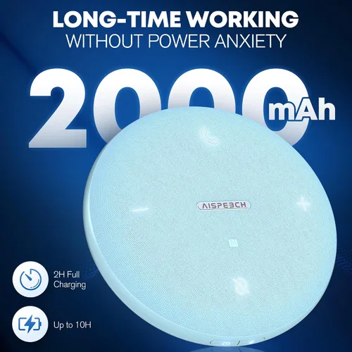 Vista 7 de Altavoz de conferencia Bluetooth M4 con reducción de ruido AI, resúmenes de IA, transcripción AI con soporte de 60 idiomas, captación de voz 360° a