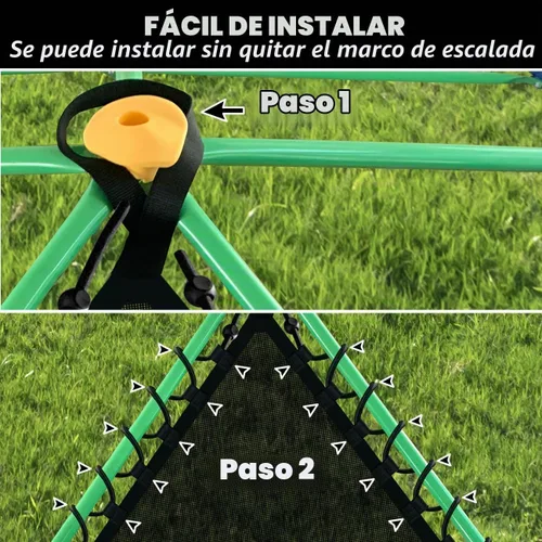Vista 5 de JYGOPLA Silla de red para cúpula de escalada de 10 pies y 11 pies, accesorios de cúpula para escalar resistentes, fácil de instalar, para niños de 4