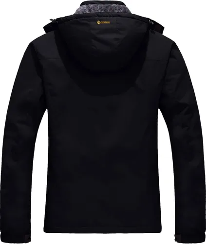 Vista 2 de GEMYSE Chaqueta de esquí impermeable para hombre, con aislamiento de invierno, resistente al viento, con capucha, Nieve