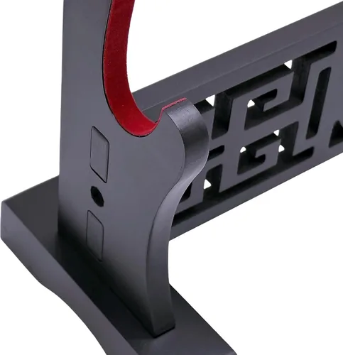 Vista 6 de Soporte acolchado para espada, soporte de terciopelo para proteger la espada, Katana Genji, hoja samurái japonesa Gladius Templar, soporte medieval