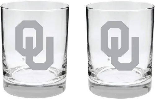 Vista 20 de Alabama - Juego de 2 vasos de cristal grabado satinado de 2 caras Marea carmesí de Alabama