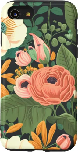 Vista 13 de Funda para iPhone 15 con diseño floral y flores coloridas