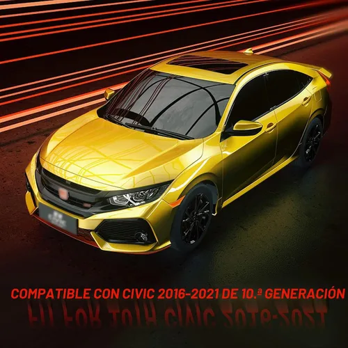 Vista 5 de TOMALL Calcomanías de vinilo para borde de ventana de automóvil compatibles con Honda 10th Civic 2016 2017 2018 2019 2020 2021 Accesorios de tira