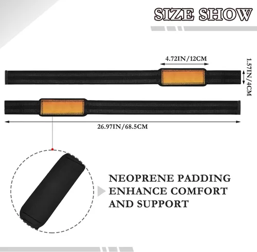 Vista 3 de Sunset Gradient Weightlifting Wrist Wraps 26" Neoprene Padded Heavy Duty Wrist Workout Straps for Weightlifting, Bodybuilding, Strength Training