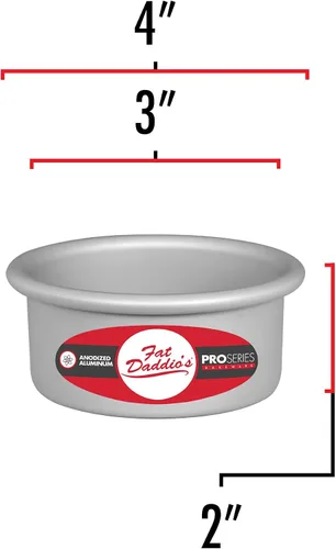 Vista 3 de Molde para tarta redondo de aluminio anodizado Fat Daddio con base extraíble
