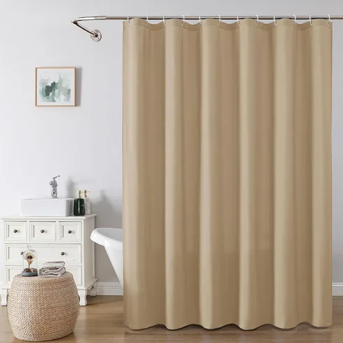 Vista 8 de OVZME Zora Cortina de Ducha de Tela para Cabina de 36 x 72 Pulgadas - Cortina de Ducha Pequeña Suave Negra para Baño para Tamaño de Cabina Estrecha