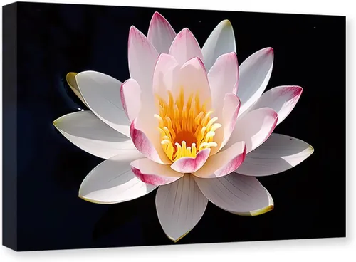 Vista 7 de CXHOSTENT Lienzo Zen para pared, diseño de flor de loto blanco, pintura de spa, meditación, espíritu, baño, yoga, decoración de marco