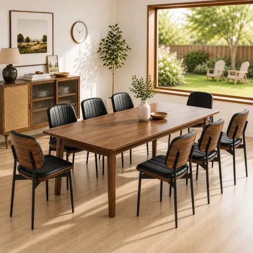 Vista 50 de YaFiti Juego de 2 sillas de comedor, modernas sillas de cocina de piel