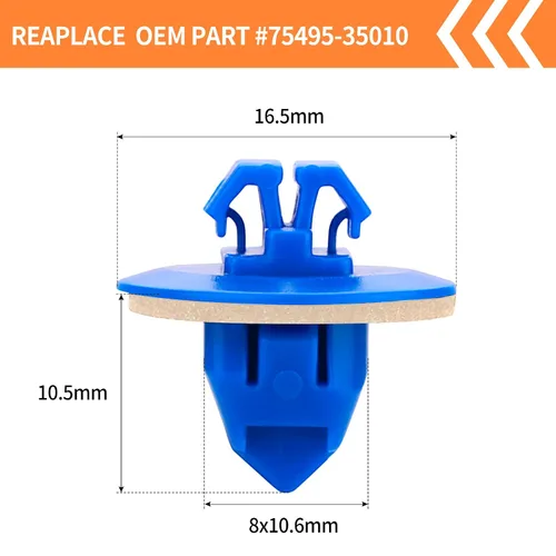 Vista 3 de 30 clips de guardabarros compatibles con Toyota, 4Runner, FJ Cruiser, RAV4 – Panel de moldura de puerta exterior trasero de plástico basculante Kit