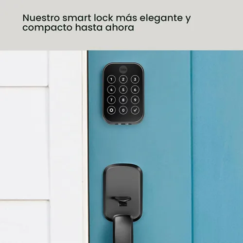 Vista 2 de Yale Assure Lock 2 Pantalla táctil sin llave con Wi-Fi y palanca Norwood en gamuza negra Negro