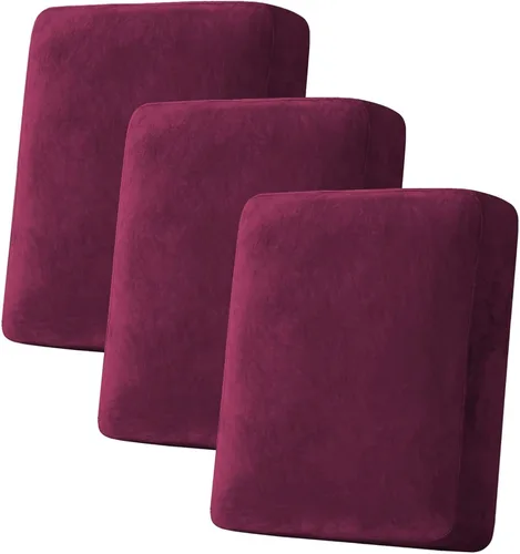 Vista 176 de H.VERSAILTEX Funda de cojín elástica de terciopelo para sofá, funda de cojín de felpa para cojines de silla, protector de muebles, cojín de asiento