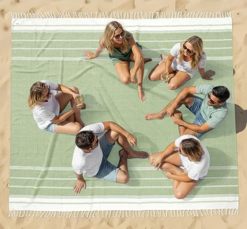 Vista 45 de LANE LINEN - Paquete de 4 toallas de playa de gran tamaño, toalla de piscina prelavada, extragrande, de secado rápido y sin arena, toalla de viaje