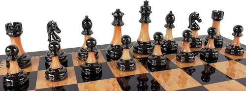 Vista 7 de HPL Staunton - Juego de ajedrez cromado y negro para hombre con tablero de color nogal oscuro de 18 pulgadas, 2 jugadores, a partir de 12 años