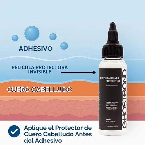 Vista 5 de GHOSTBOND Protector de Cuero Cabelludo - Barrera para Piel Sensible y Escudo contra el Sudor para Pelucas de Encaje Frontal, Tupés y Sistemas