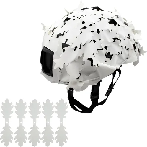 Vista 10 de Funda táctica para casco de malla transpirable, camuflaje camuflaje para casco táctico militar, combate, casco rápido