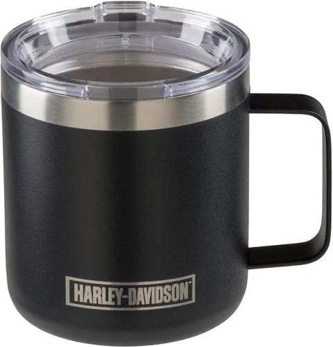 Vista 6 de Harley-Davidson Taza de café de viaje taza de acero inoxidable con protector de barra de tapa