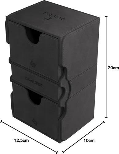 Vista 3 de Gamegenic Stronghold 200+ XL - Caja de cubierta convertible Almacenamiento de cartas de doble funda Protector de juego de cartas con cajón