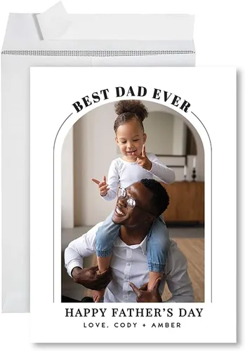 Vista 22 de Andaz Press Tarjeta de felicitación para el día del padre de 8.5 x 11 pulgadas con sobre, tarjeta jumbo para el día del padre de esposa, tarjeta